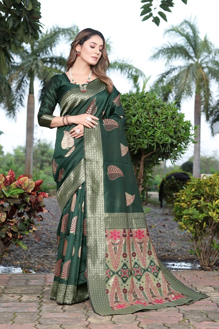 Banarasi Soft Silk Saree With Weaving Zari Work