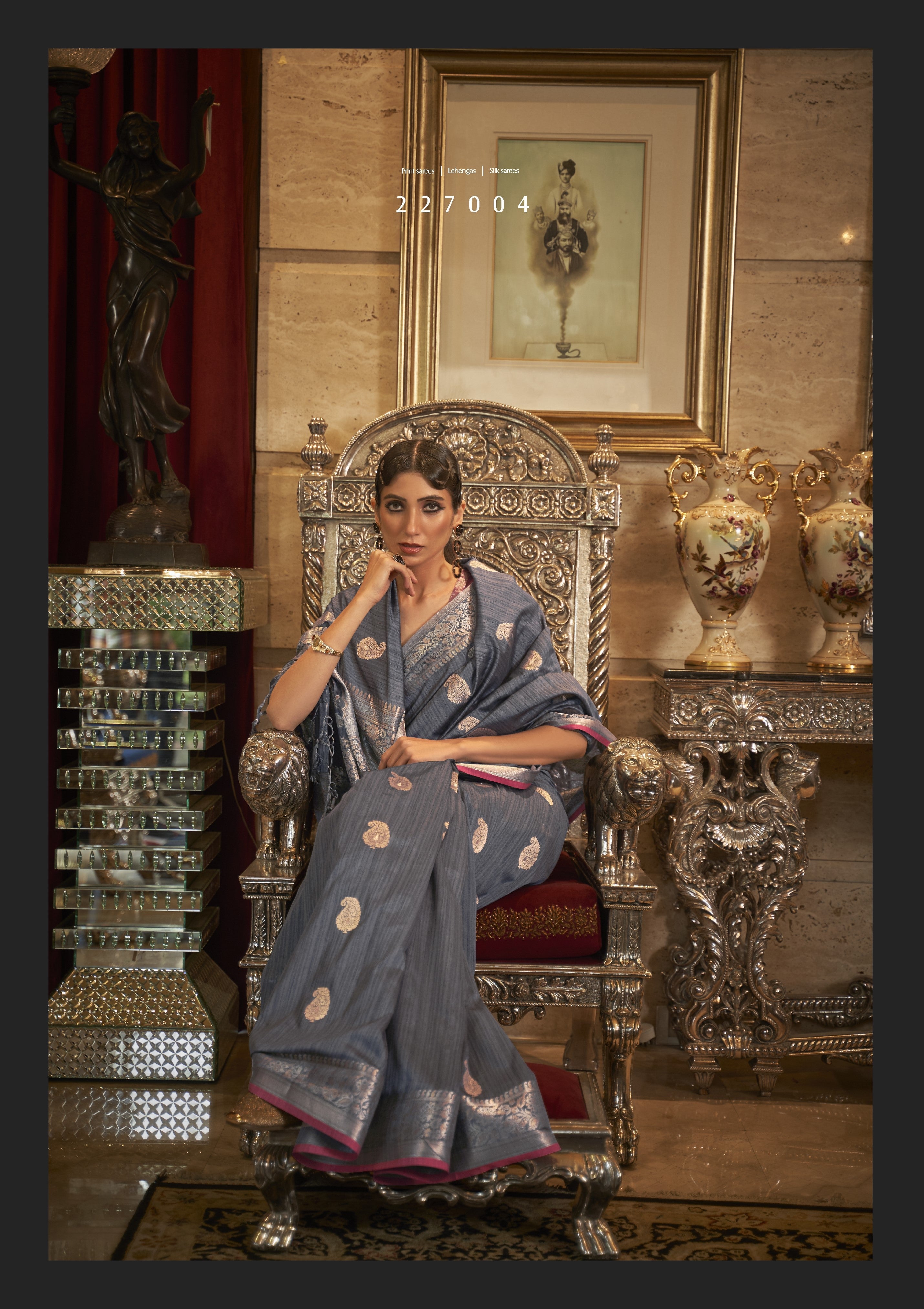 Premium Kimaani Tessar Silk Handloom With Weaving Zari Work Saree