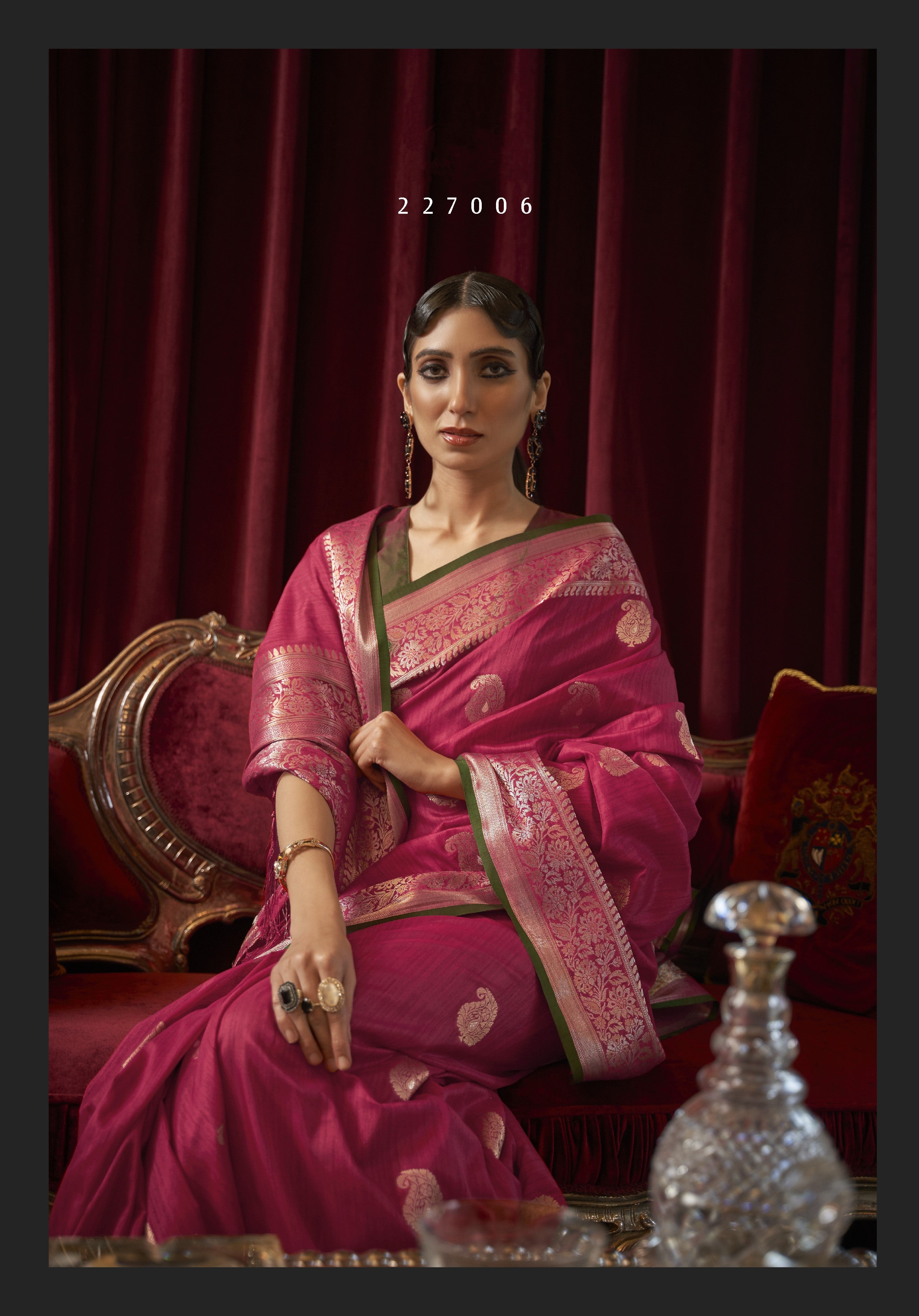 Premium Kimaani Tessar Silk Handloom With Weaving Zari Work Saree